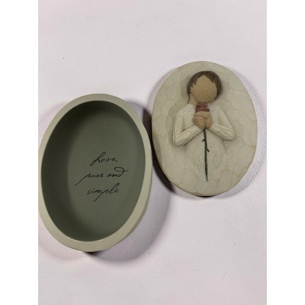 Willow Tree Loving Angel‎ Keepsake Trinket Box Susan Lordi DEMDACO 2004  3.5" - Picture 2 of 8